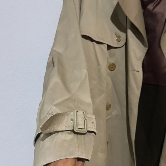 London Fog heavy Tan Men's Trench vintage Coat Sz 42
